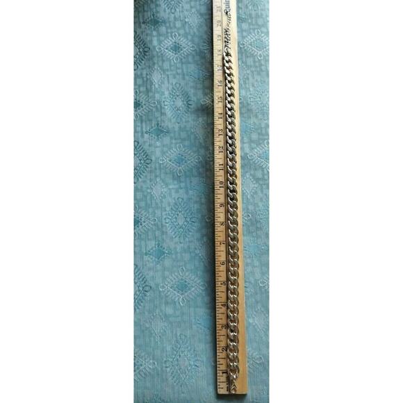 Vintage Estate CHUNKY Curb Link Chain Gold Tone 18-20" Adjustable Necklace HEAVY - Picture 5 of 9